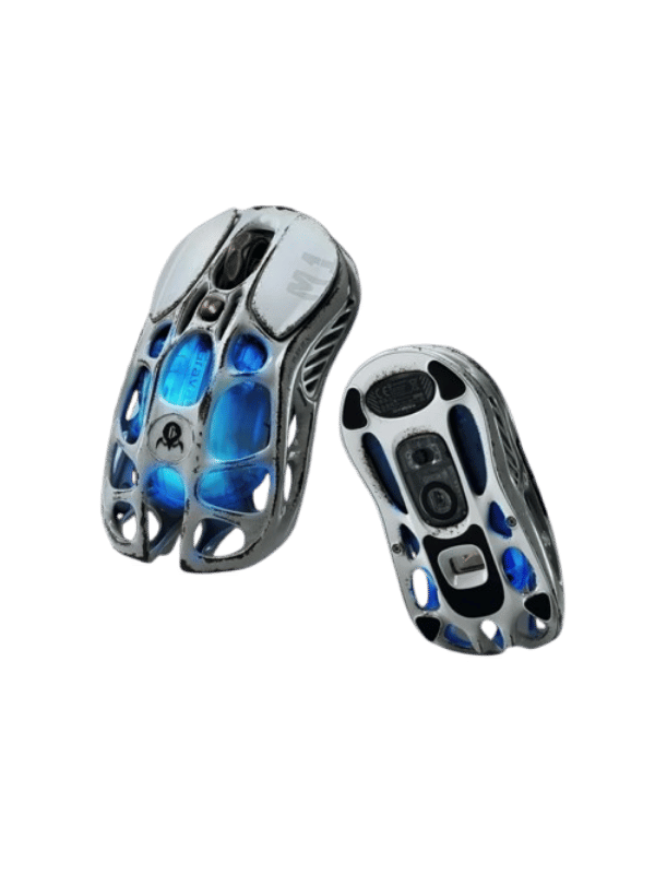 GravaStar Mercury M1 Pro Wireless Gaming Mouse, Battle Worn Edition-Silver Mist