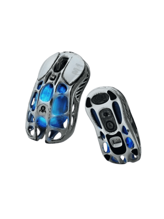 GravaStar Mercury M1 Pro Wireless Gaming Mouse, Battle Worn Edition-Silver Mist