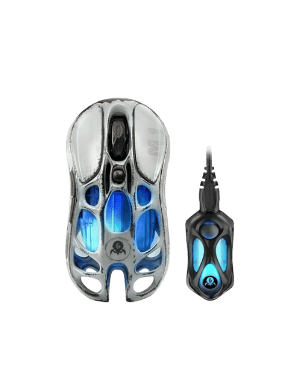 GravaStar Mercury M1 Pro Wireless Gaming Mouse, Battle Worn Edition-Silver Mist