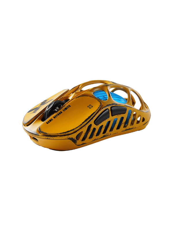 GravaStar Mercury X Pro Magnesium Alloy Frame Wireless, Bluetooth, Wired Gaming Mouse Special Edition – Battle Worn Yellow