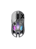 GravaStar Mercury X Wireless Gaming Mouse, Magnesium Alloy, PAW 3950 Sensor 32,000 DPI, 1000Hz Polling Rate, Tri-Mode Connectivity, 5 Programmable Buttons, RGB Lighting, Interstellar Silver