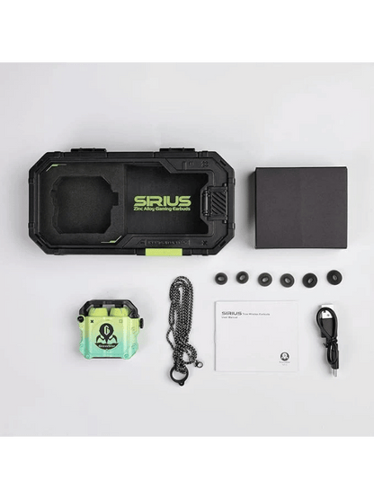 Gravastar Sirius P7 TWS Earbuds, Neon Green