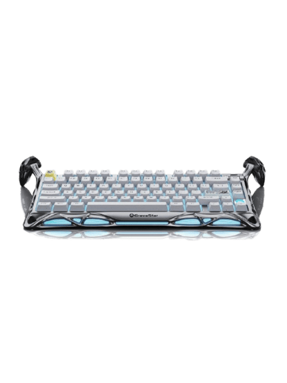 GravaStar Mercury K1 Pro 75% Wireless Mechanical Gaming Keyboard, 2.4GHz, Pre-Lubed Linear Switches, Tri-Mode Connectivity, RGB Backlit, Concrete Gray