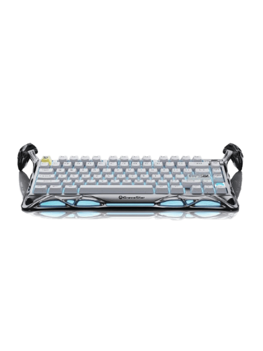 GravaStar Mercury K1 Pro 75% Wireless Mechanical Gaming Keyboard, 2.4GHz, Pre-Lubed Linear Switches, Tri-Mode Connectivity, RGB Backlit, Concrete Gray
