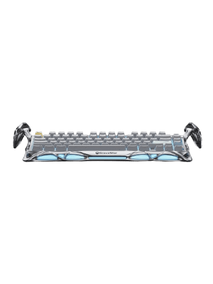 GravaStar Mercury K1 Pro 75% Wireless Mechanical Gaming Keyboard, 2.4GHz, Pre-Lubed Linear Switches, Tri-Mode Connectivity, RGB Backlit, Concrete Gray