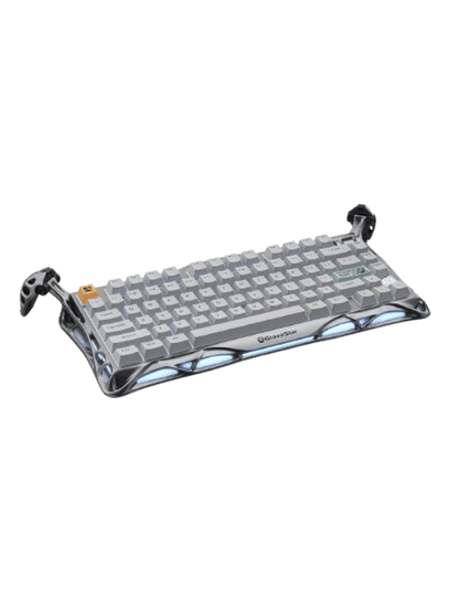 GravaStar Mercury K1 Pro 75% Wireless Mechanical Gaming Keyboard, 2.4GHz, Pre-Lubed Linear Switches, Tri-Mode Connectivity, RGB Backlit, Concrete Gray