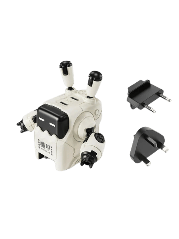 GRAVASTAR Delta35 GaN-35W Dawn White Dual USB-C Fast Charger Mecha-Design Gaming EU/UK