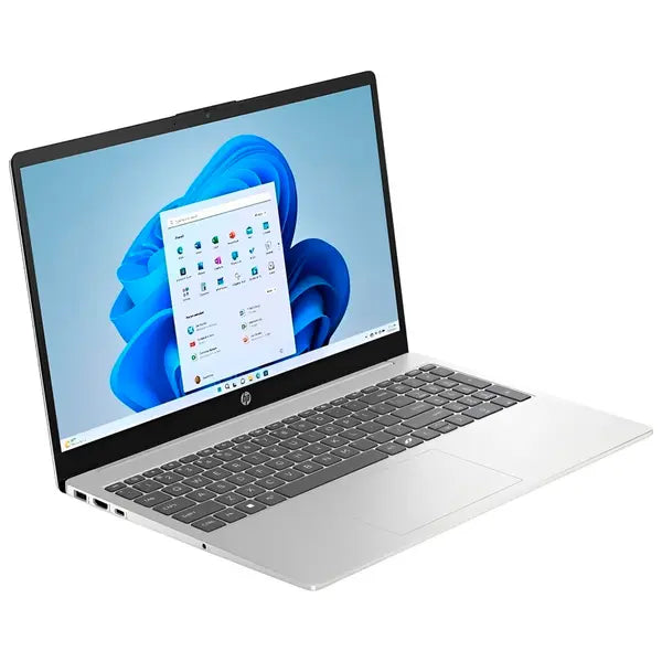 HP 15-FD2050WM Natural Silver front angled view
