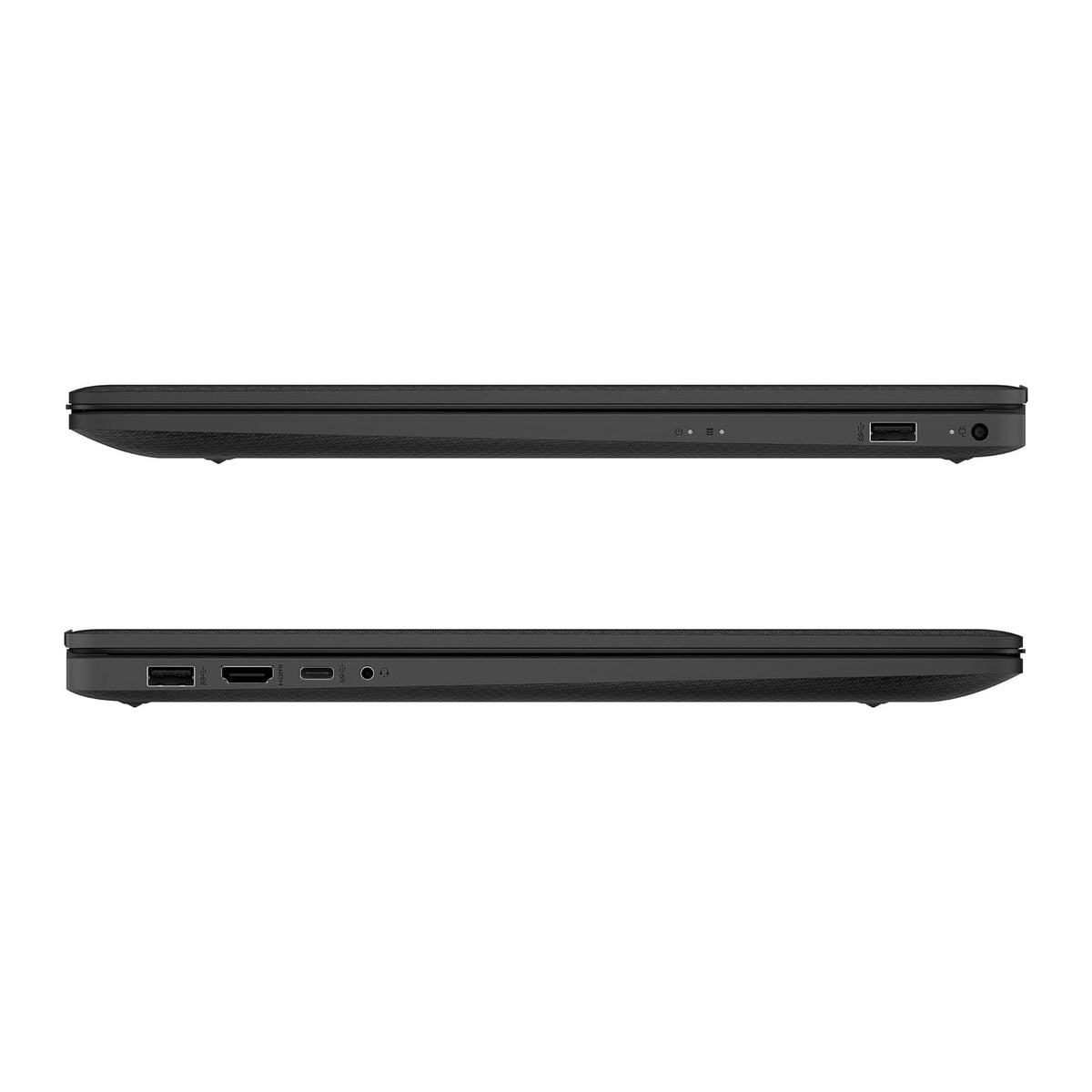 HP 17T-CN500 B3ER6AV Jet Black left and right side views