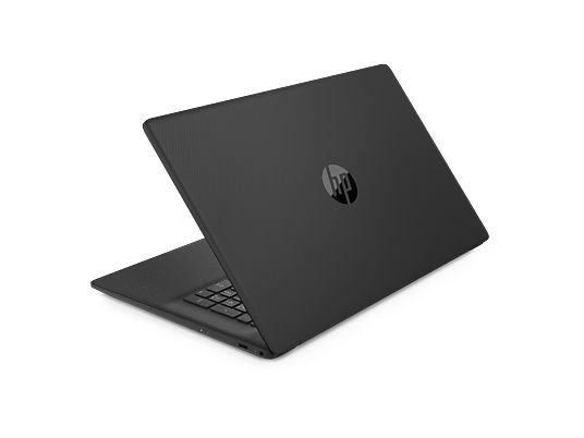 HP 17T-CN500 B3ER6AV Jet Black rear three-quarter view