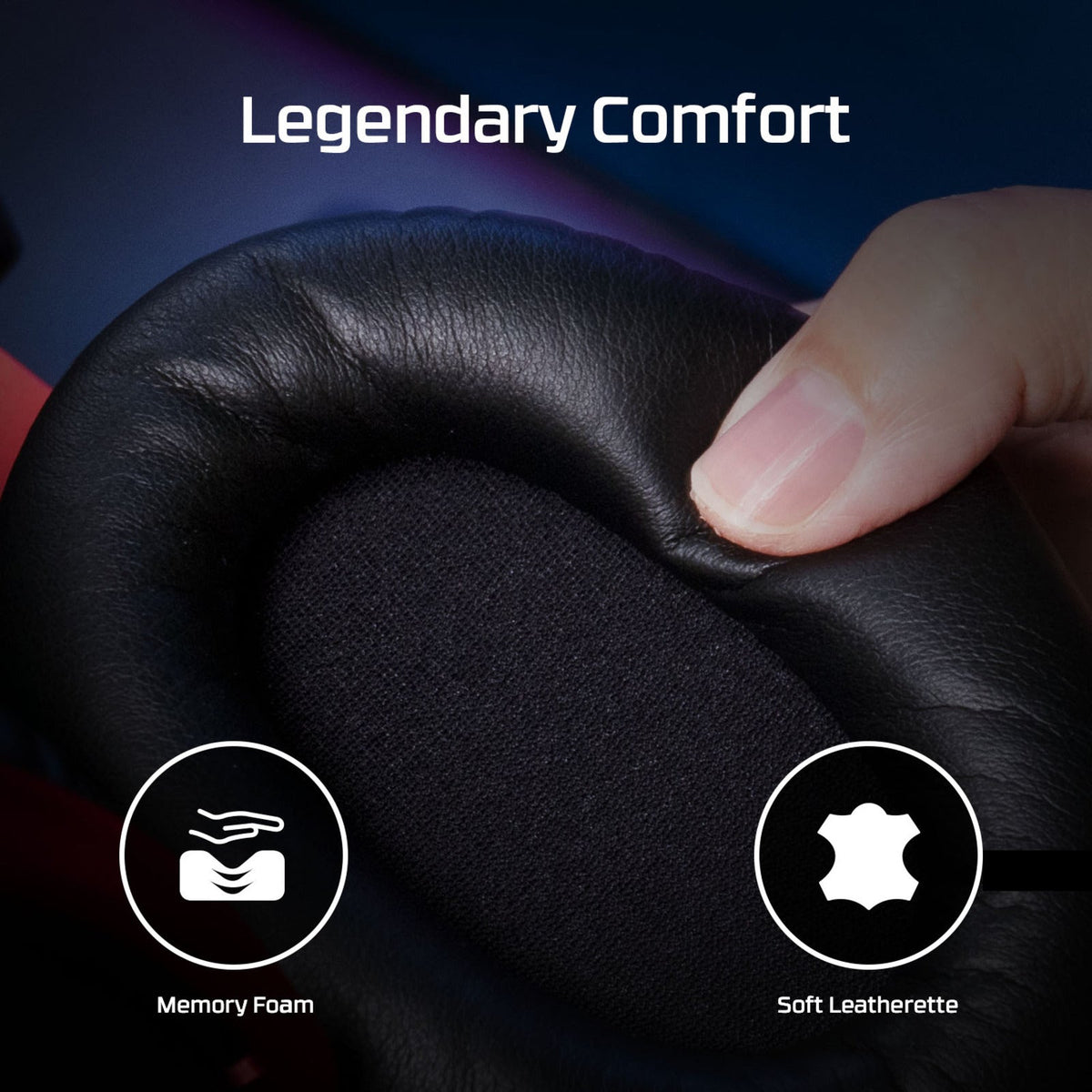 HyperX Cloud II memory foam and leatherette ear cushions