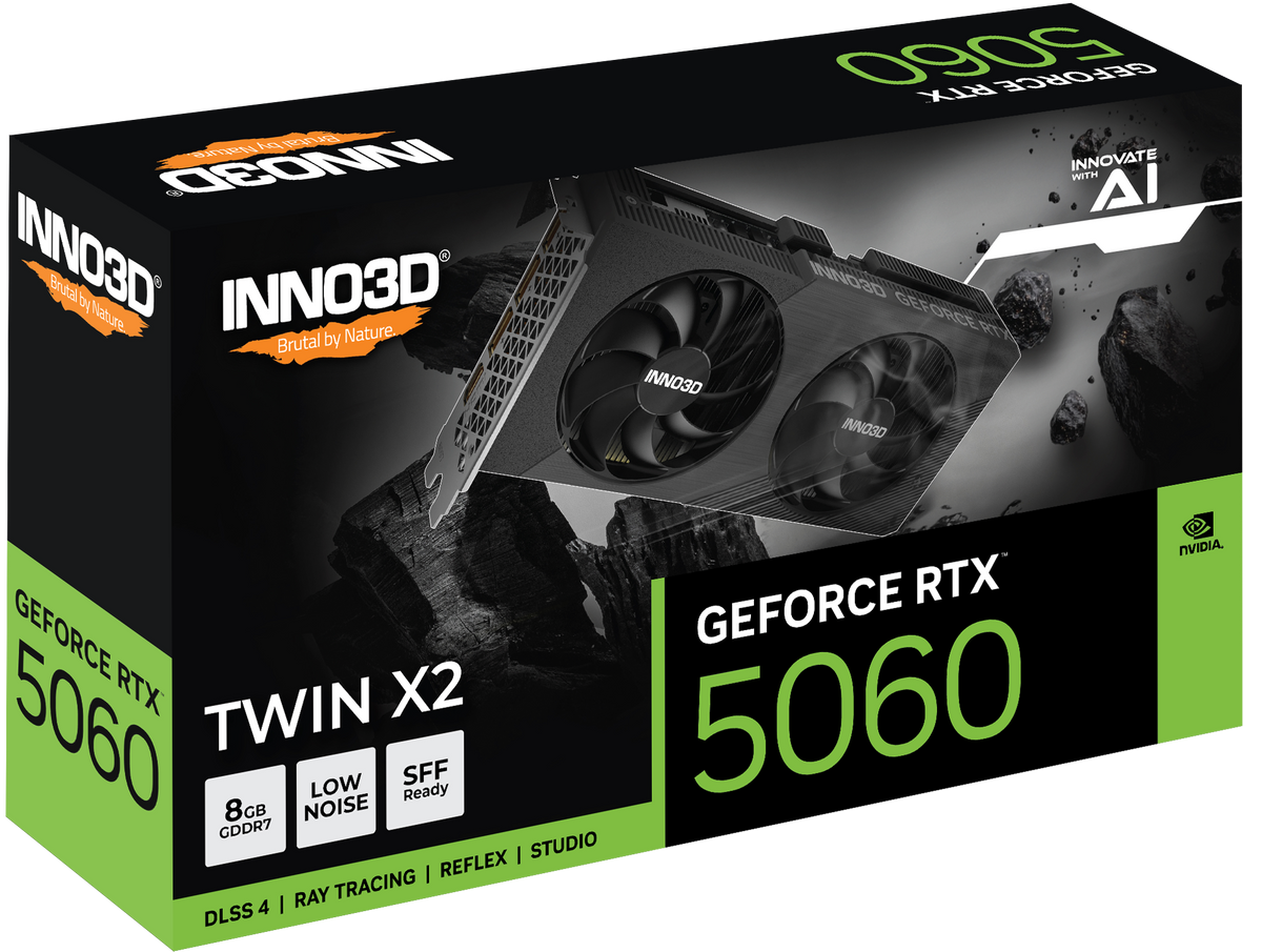 INNO3D GeForce RTX 5060 TWIN X2 8GB GDDR7 retail box