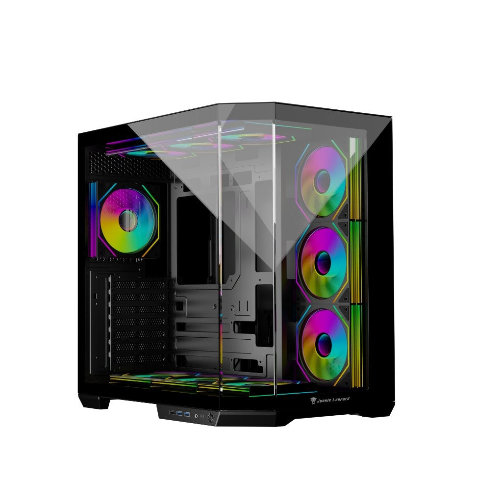 Jungle Leopard AS 01 Gaming PC Case Black