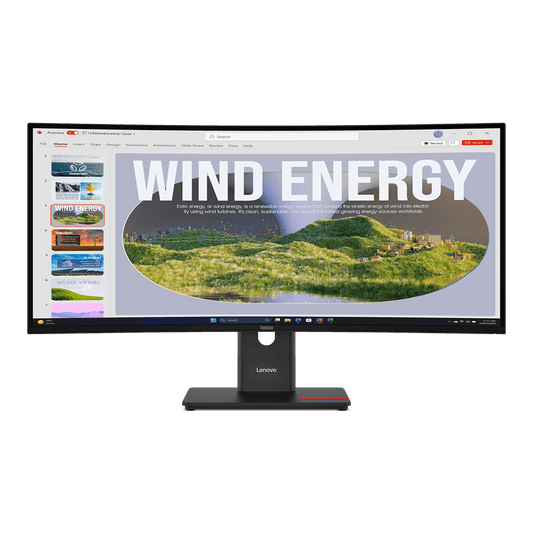 Lenovo ThinkVision T34WD-40 34-inch curved WQHD monitor — official Lenovo gallery image 1