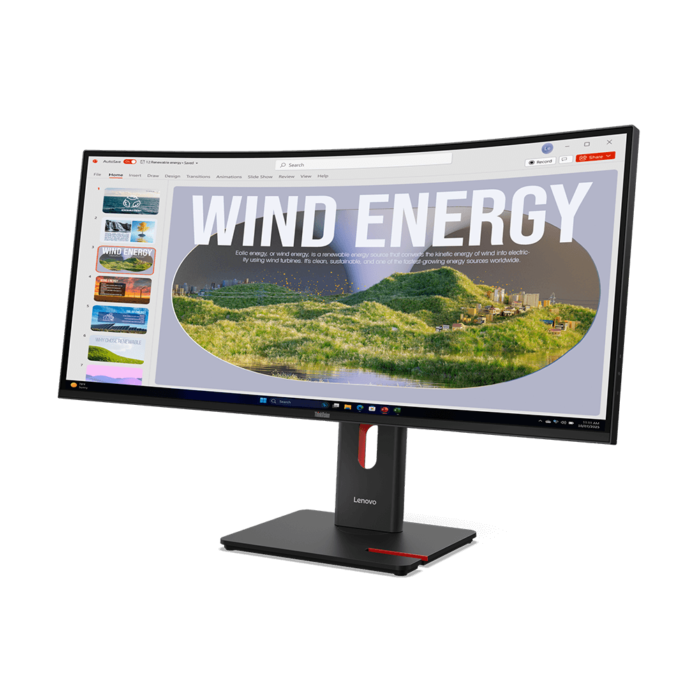 Lenovo ThinkVision T34WD-40 34-inch 120Hz curved WQHD monitor — official Lenovo gallery image 3