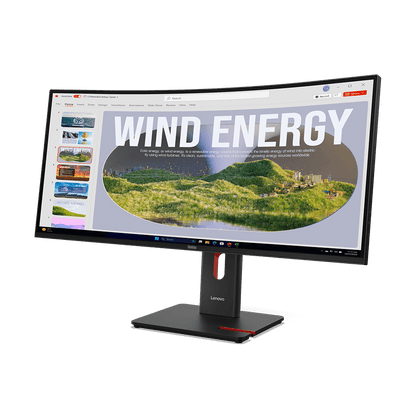 Lenovo ThinkVision T34WD-40 34-inch 120Hz curved WQHD monitor — official Lenovo gallery image 3