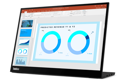 Lenovo ThinkVision M14d 14-inch 2.2K portable monitor official Lenovo press right-angle view