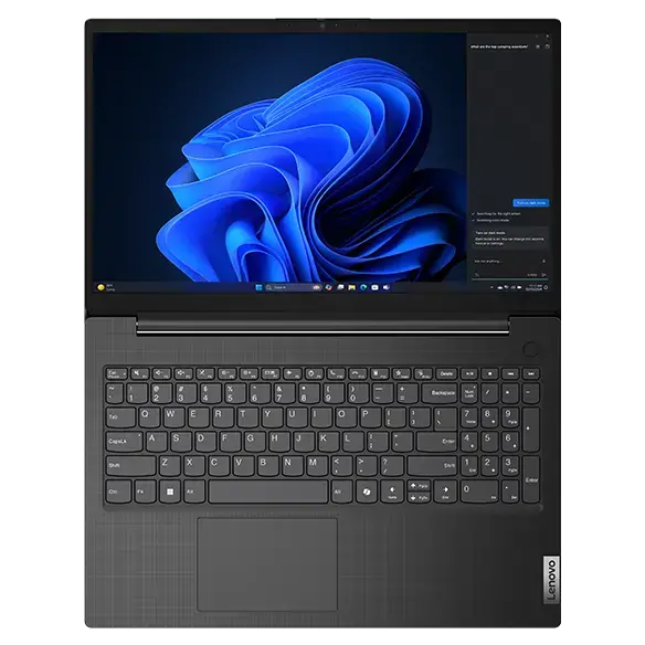 Lenovo V15 G5 IRL 83GW0076UE Business Black keyboard and display view