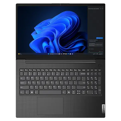 Lenovo V15 G5 IRL 83GW0076UE Business Black keyboard and display view