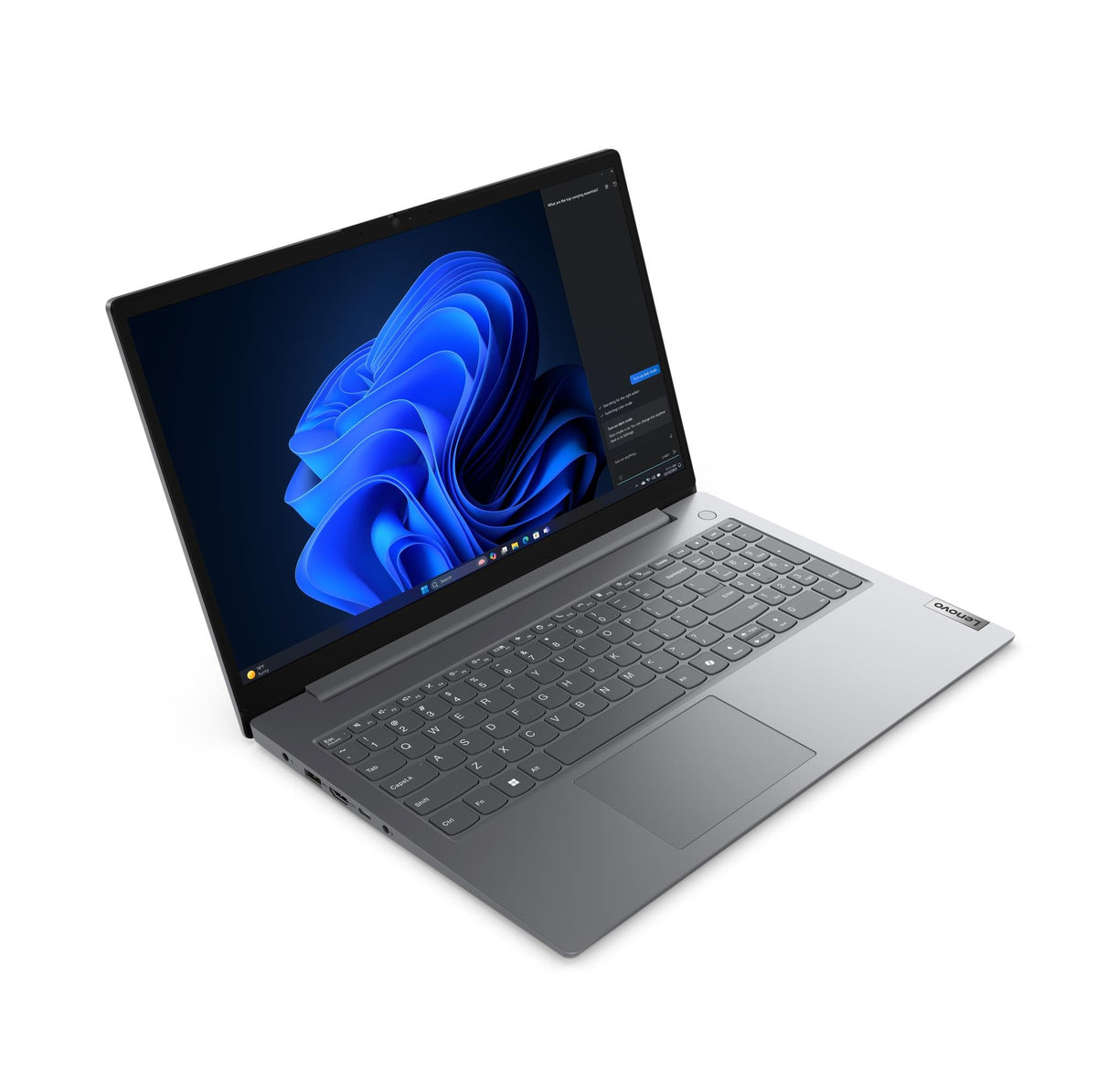 Lenovo V15 G5 IRL Luna Grey rear angled view