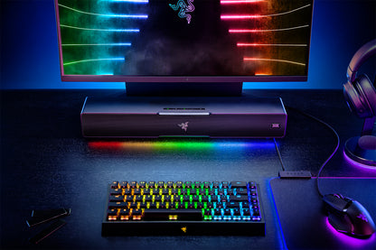 Razer Leviathan V2 gaming soundbar and subwoofer alternate view