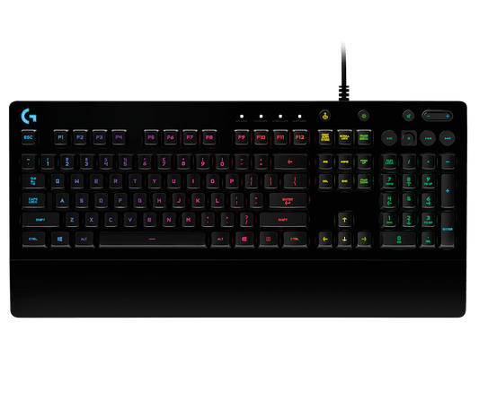 Logitech G213 Prodigy RGB Gaming Keyboard 920-008093 official front view