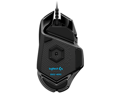 Logitech G502 HERO gaming mouse bottom view