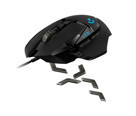 Logitech G502 HERO gaming mouse box contents