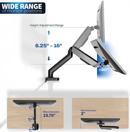 Micron MCR-MSE01 monitor arm desk stand - alternate view
