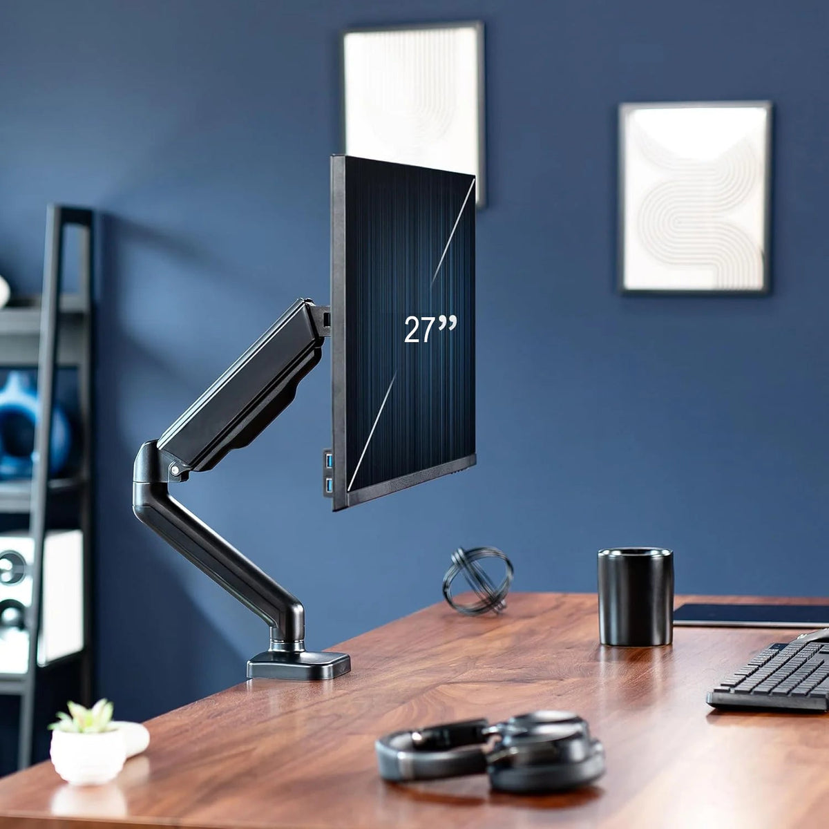 Micron MCR-MSE01 monitor arm desk stand - side angle