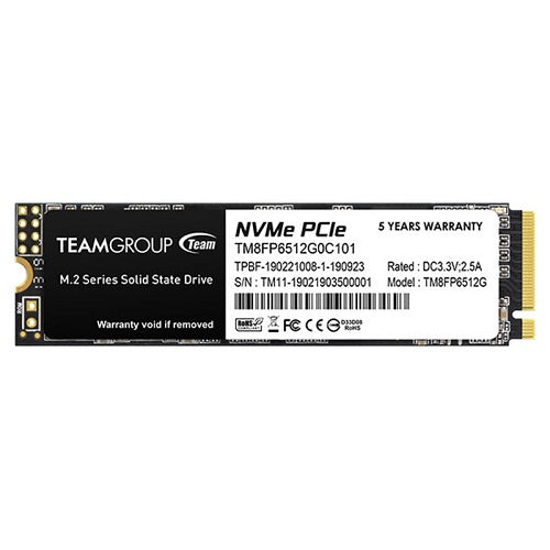 TEAMGROUP MP33 512GB NVMe SSD front product view