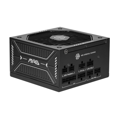 MSI MAG A750GLS PCIE5 750W power supply front view