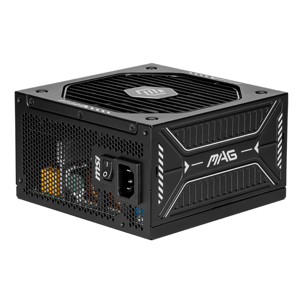 MSI MAG A750GLS PCIE5 750W power supply rear view