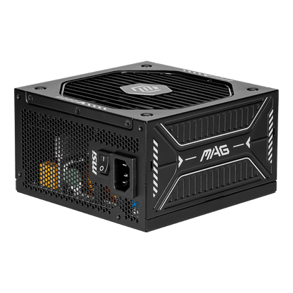 MSI MAG A750GLS PCIE5 750W power supply rear view
