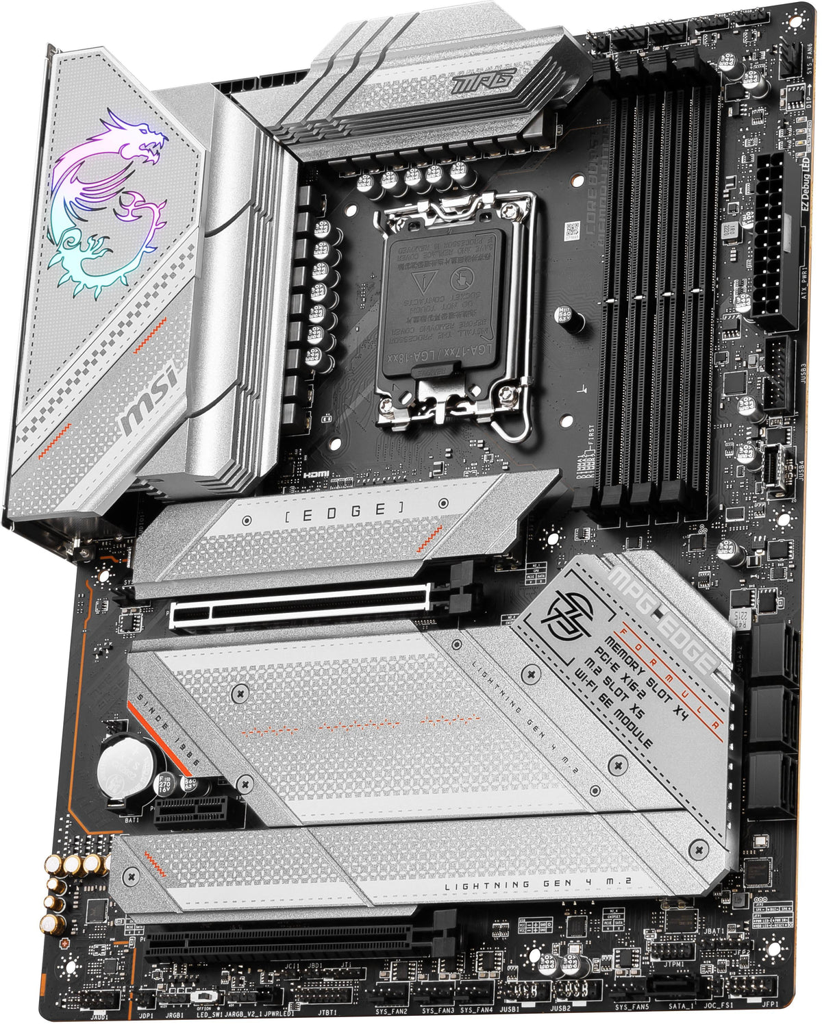 MSI MPG Z790 EDGE WIFI DDR5 motherboard retail box and accessories