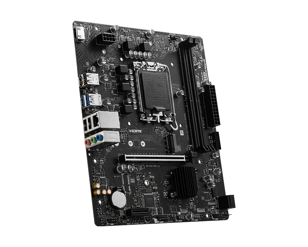 MSI PRO H610M-S DDR4 motherboard detail view