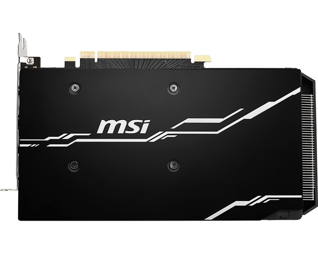 MSI GeForce RTX 2060 SUPER VENTUS OC official rear and backplate view
