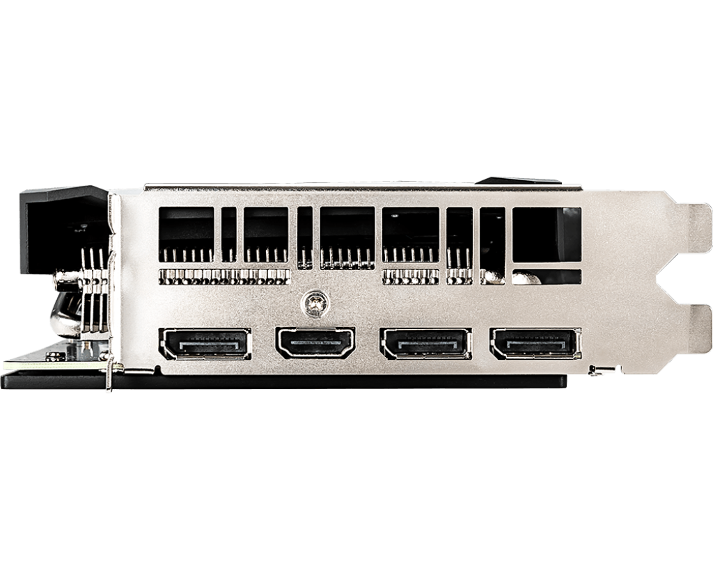 MSI GeForce RTX 2060 SUPER VENTUS OC official I/O and side view