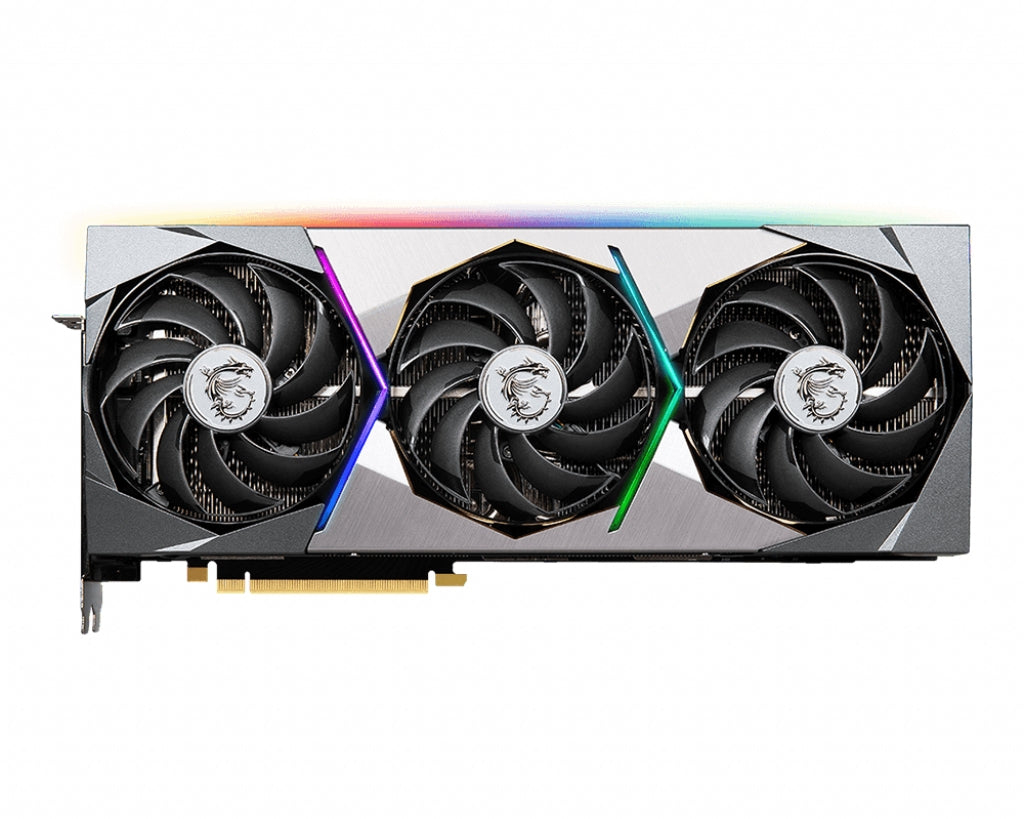 MSI GeForce RTX 3080 SUPRIM X 10G triple-fan front view