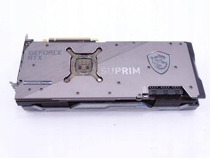 MSI GeForce RTX 3080 SUPRIM X 10G backplate view