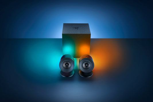 Razer Nommo V2 2.1 gaming speakers with subwoofer main product view