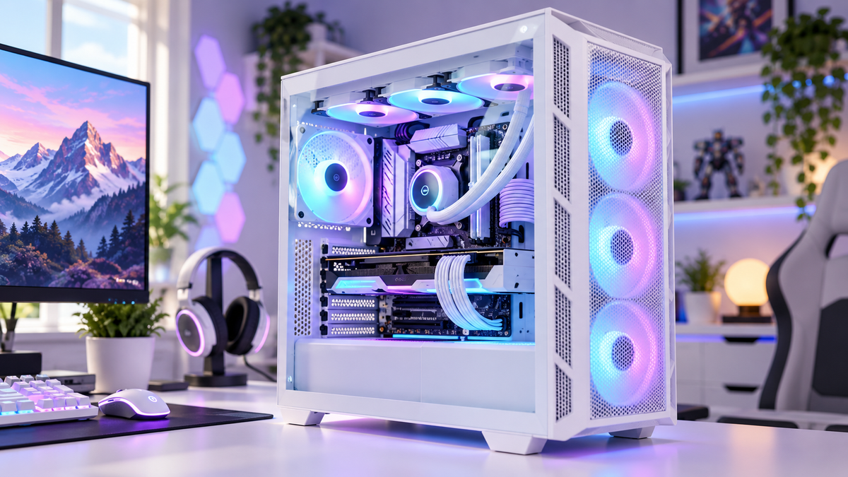Mid-range RGB gaming desktop setup