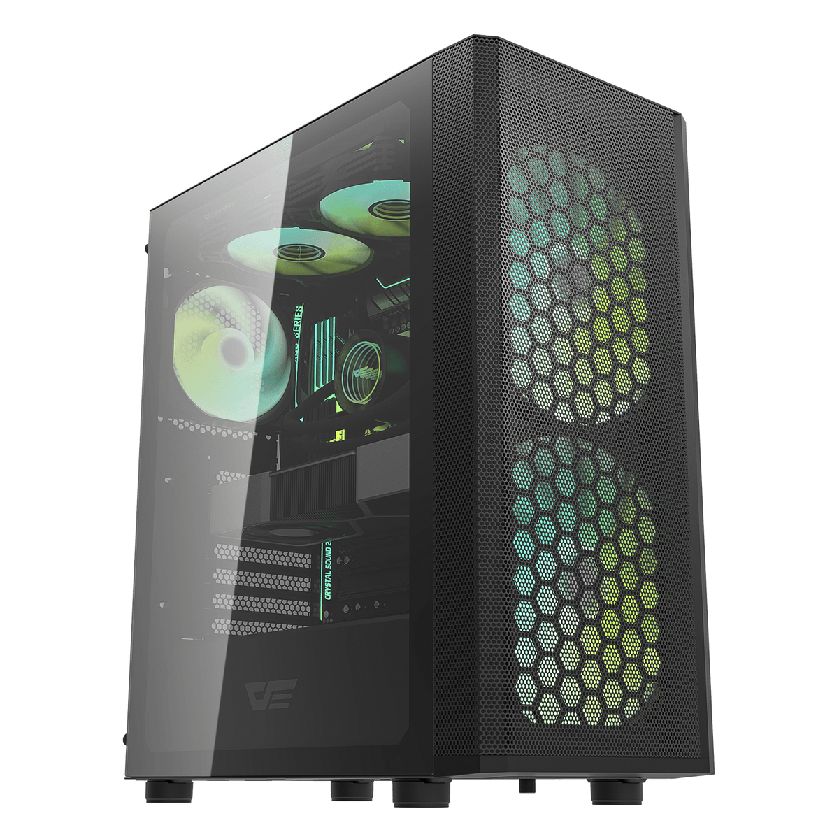 Gaming PC Core i5-12400F MSI RTX 2060 SUPER 8GB – darkFlash DK360 RGB Gaming Case front side view