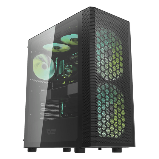 Gaming PC Core i5-12400F MSI RTX 2060 SUPER 8GB – darkFlash DK360 RGB Gaming Case front side view