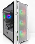 Gaming PC Core i5-12400F MSI GeForce RTX 3060 Ti 8GB in darkFlash DK431 White Gaming Case, front left side view