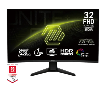 MSI MAG 32C6X 32 inch 250Hz curved gaming monitor - official MSI gallery product image 1