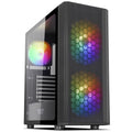DarkFlash DK360 RGB black mesh gaming case with RGB lighting — used custom gaming PC, i5-12400F and ZOTAC RTX 3060 Ti OC 8GB