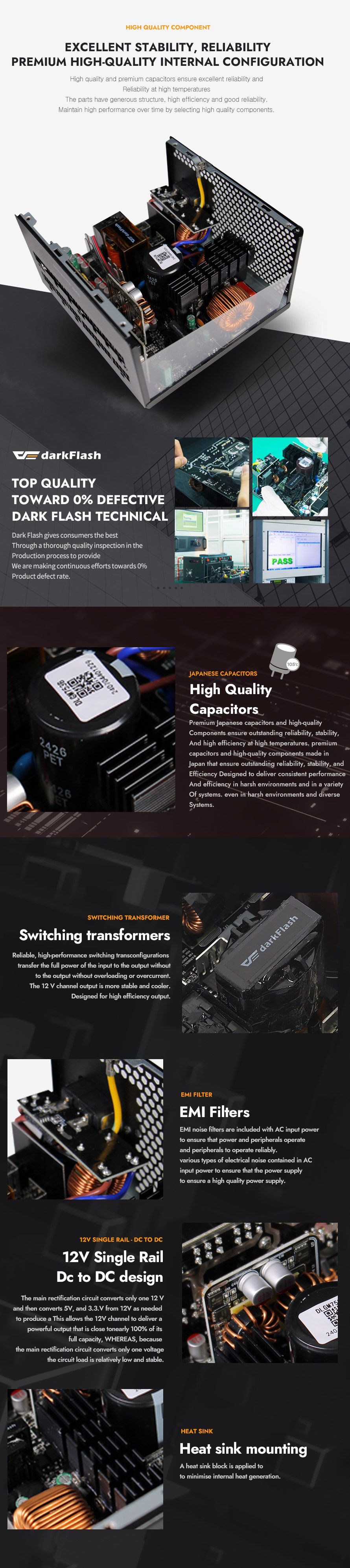 DarkFlash PMT 750W Gold Full Modular PSU official view 5