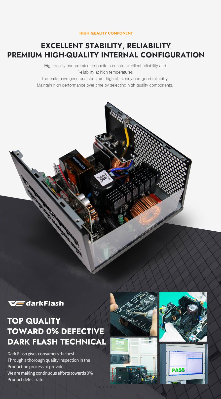DarkFlash PMT 850W Gold Full Modular PSU official view 6