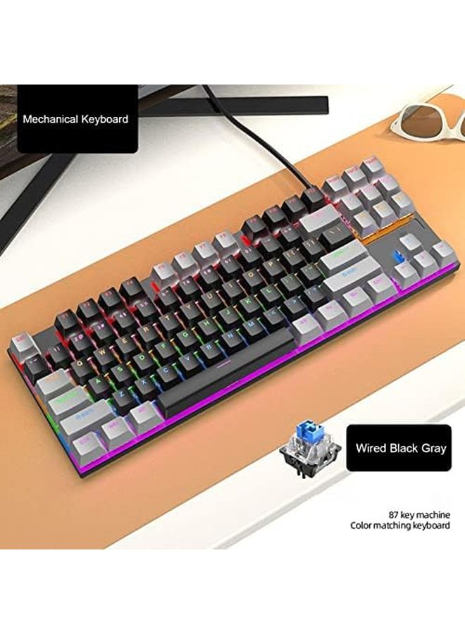 Black compact mechanical gaming keyboard key detail